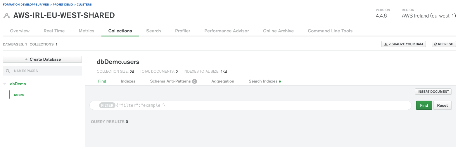 Créer sa première base de données avec MongoDB – Formation Développeur Web